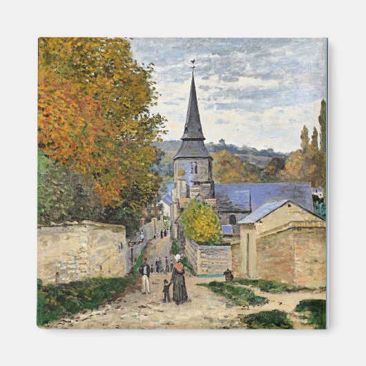 Monet - Straat in Sainte-Adresse, fijne kunst, Mag Magneet (Voorkant)