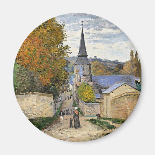 Monet - Straat in Sainte-Adresse, fijne kunst, Mag Magneet (Voorkant)