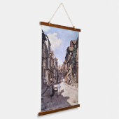 Monet - Straat van de Bavolie Honfleur Hangend Wandkleed (Gebogen)