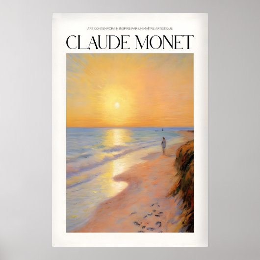 Monet Strand Kunstwerk Poster (Voorkant)