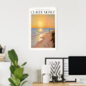 Monet Strand Kunstwerk Poster (Thuiskantoor)