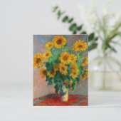 Monet Sunflower Kaart (Staand voorkant)