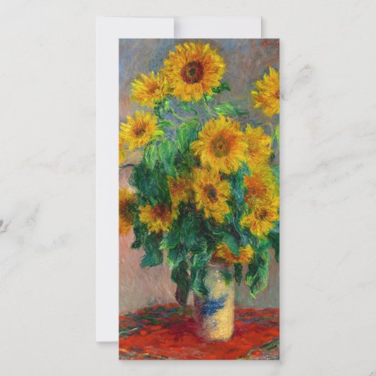 Monet Sunflower Kaart (Voorkant)