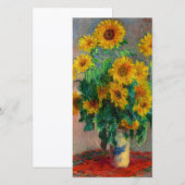 Monet Sunflower Kaart (Voorkant / Achterkant)