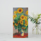 Monet Sunflower Kaart (Staand voorkant)