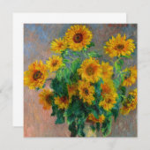 Monet Sunflower Kaart (Voorkant / Achterkant)