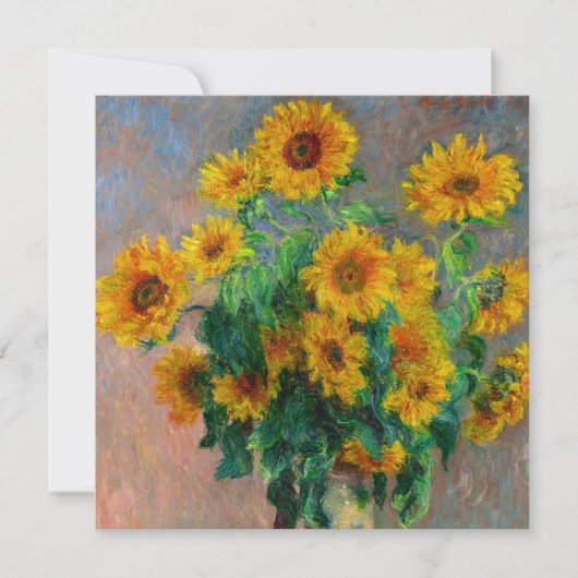 Monet Sunflower Kaart (Voorkant)