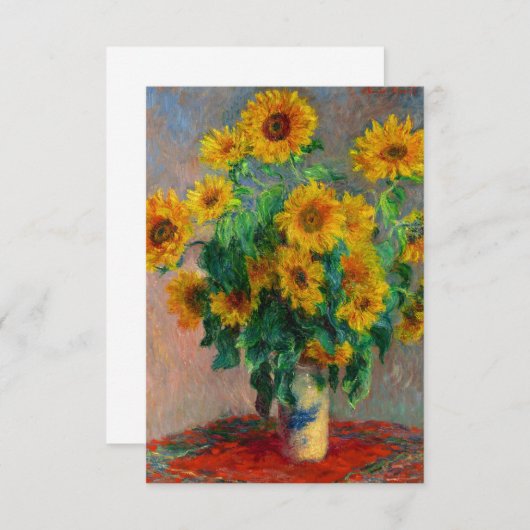 Monet Sunflower Kaart (Voorkant / Achterkant)