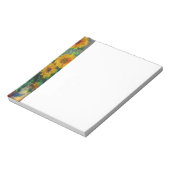 Monet Sunflowers Bijgewerkt Notitieblok (Linkerzijde)