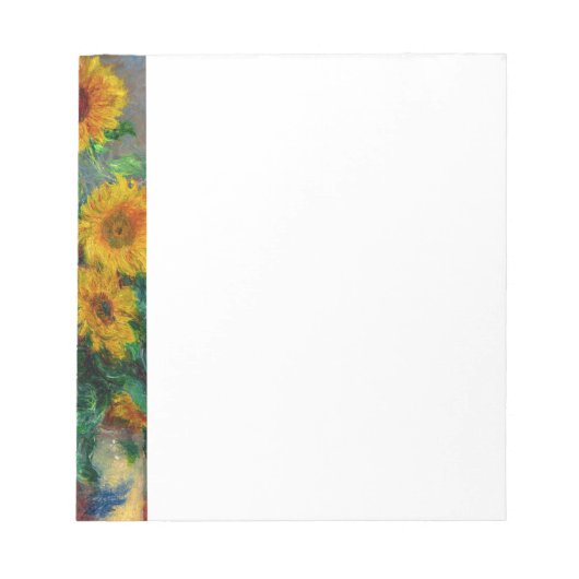 Monet Sunflowers Bijgewerkt Notitieblok (Voorkant)