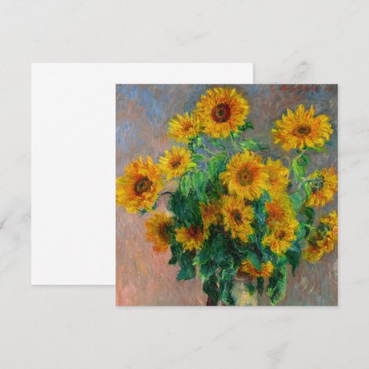 Monet Sunflowers Kaart (Voorkant / Achterkant)