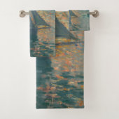 Monet Sunrise Marine Impressionisme Schilderen Bad Handdoek (Insitu)
