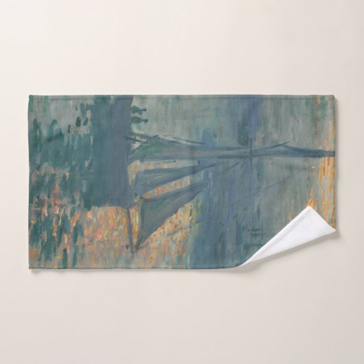 Monet Sunrise Marine Impressionisme Schilderen Bad Handdoek (Handdoek)