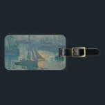 Monet Sunrise Marine Impressionisme Schilderen Bagagelabel<br><div class="desc">Het schilderij Sunrise (Marine) van Claude Monet is een beroemd schilderij van de Franse impressionist Claude Monet,  geschilderd in 1872. Sunrise (Marine) werd geschilderd en plein air,  of "buiten" en toont zijn informele en spontane penseelstreken.</div>