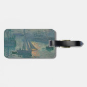 Monet Sunrise Marine Impressionisme Schilderen Bagagelabel (Achterkant horizontaal)
