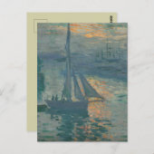 Monet Sunrise Marine Impressionisme Schilderen Briefkaart (Voorkant / Achterkant)