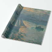 Monet Sunrise Marine Impressionisme Schilderen Cadeaupapier (Uitgerold)