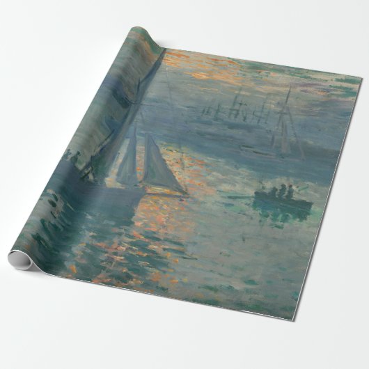 Monet Sunrise Marine Impressionisme Schilderen Cadeaupapier (Uitgerold)
