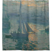 Monet Sunrise Marine Impressionisme Schilderen Douchegordijn (Voorkant)