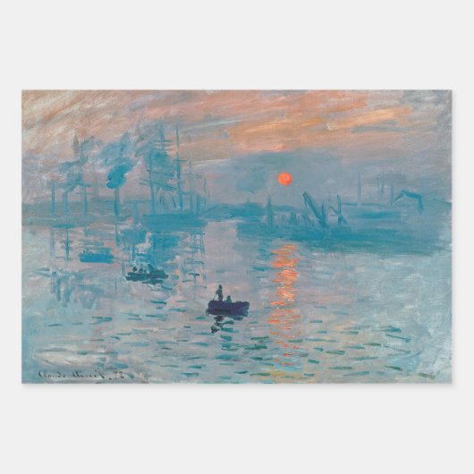 Monet Sunrise Marine Impressionisme Schilderen Inpakpapier Vel (Voorkant 3)