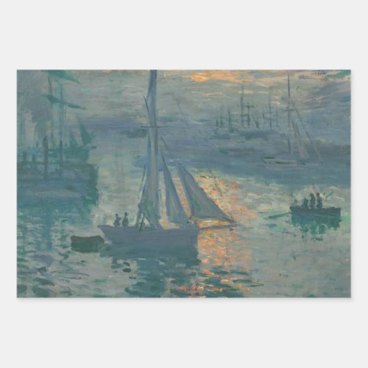 Monet Sunrise Marine Impressionisme Schilderen Inpakpapier Vel (Voorkant)