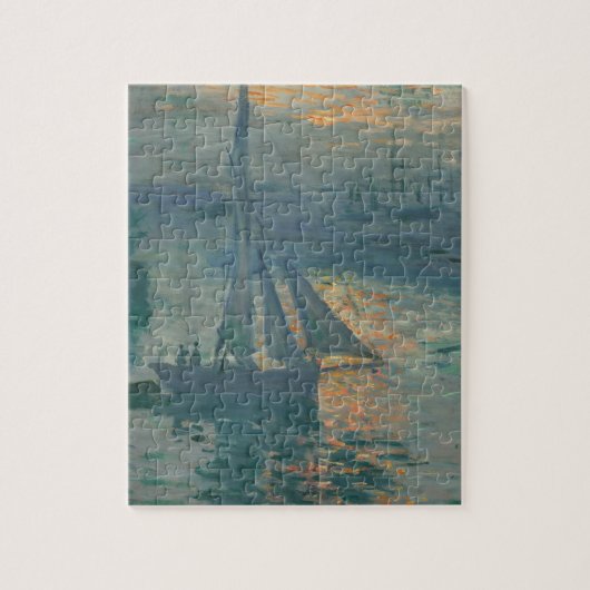 Monet Sunrise Marine Impressionisme Schilderen Legpuzzel (Verticaal)