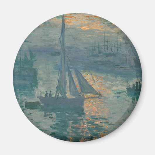 Monet Sunrise Marine Impressionisme Schilderen Magneet (Voorkant)