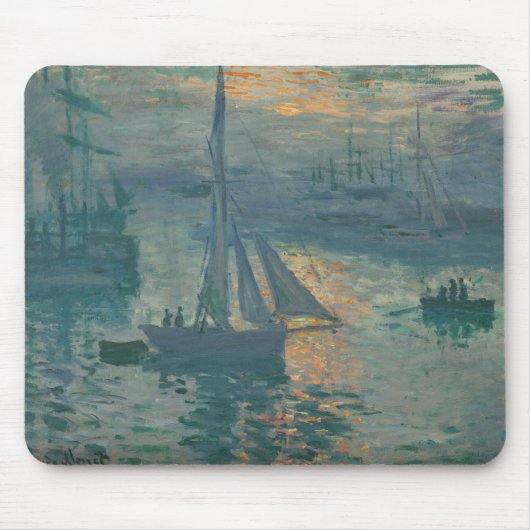 Monet Sunrise Marine Impressionisme Schilderen Muismat (Voorkant)