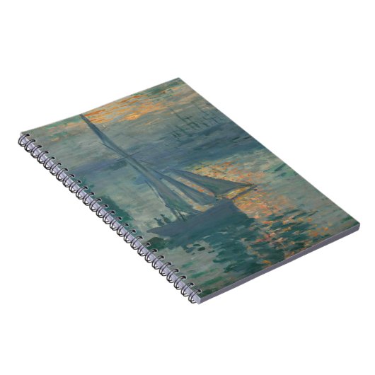 Monet Sunrise Marine Impressionisme Schilderen Notitieboek (Rechterzijde)
