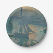 Monet Sunrise Marine Impressionisme Schilderen Papieren Bordje (Voorkant)
