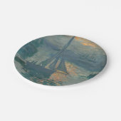 Monet Sunrise Marine Impressionisme Schilderen Papieren Bordje (Gekanteld)