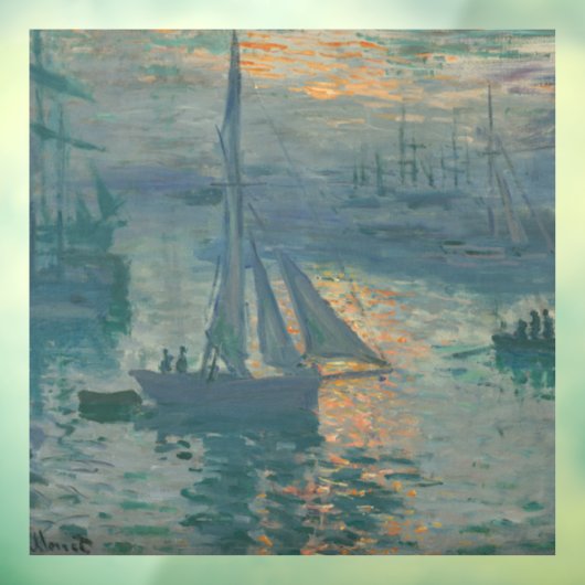 Monet Sunrise Marine Impressionisme Schilderen Raamsticker (Vel 3)