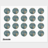 Monet Sunrise Marine Impressionisme Schilderen Ronde Sticker (Vel)