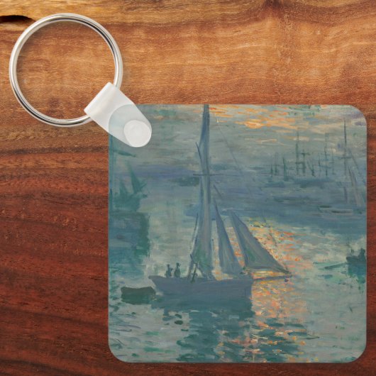 Monet Sunrise Marine Impressionisme Schilderen Sleutelhanger (Voorkant)