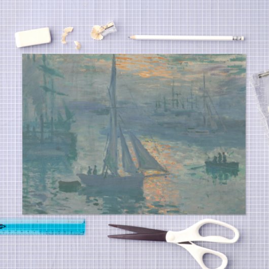 Monet Sunrise Marine Impressionisme Schilderen Tissuepapier (Craft)