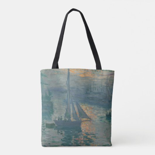 Monet Sunrise Marine Impressionisme Schilderen Tote Bag (Achterkant)