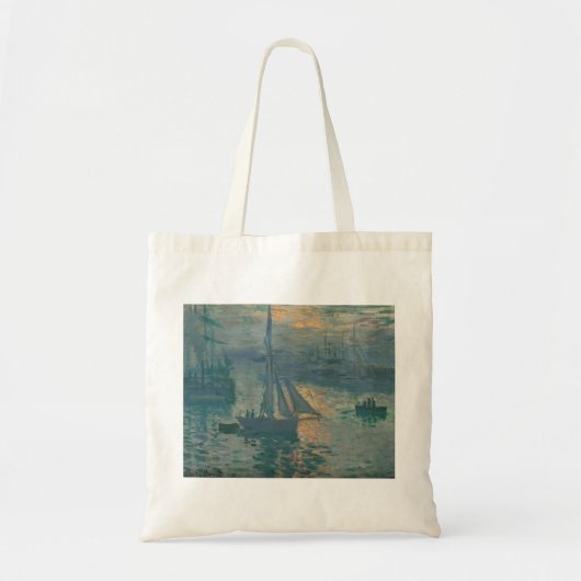 Monet Sunrise Marine Impressionisme Schilderen Tote Bag (Voorkant)