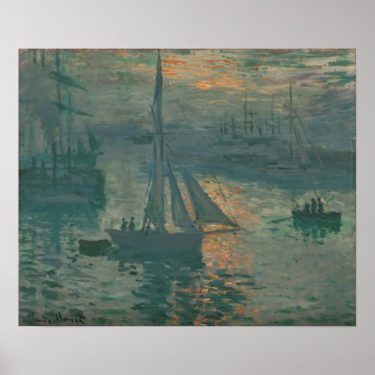 Monet - Sunrise (marinejaar) Poster (Voorkant)