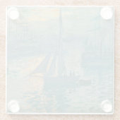 Monet Sunrise Sail Coaster Glazen Onderzetter (Achterkant)