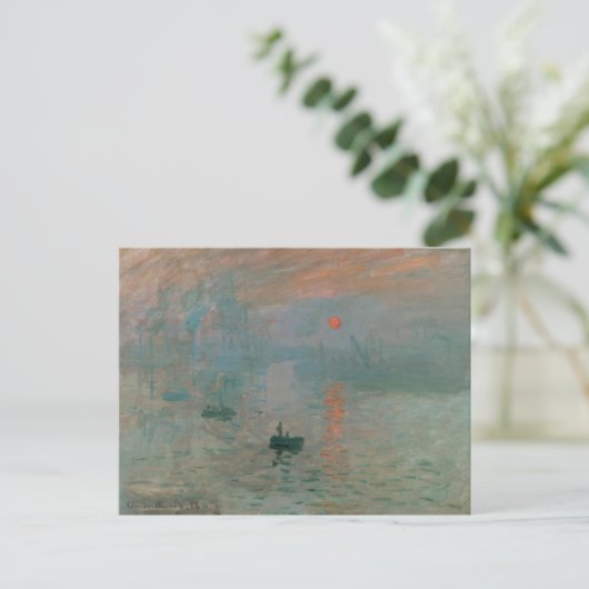 Monet Sunset Briefkaart (Staand voorkant)
