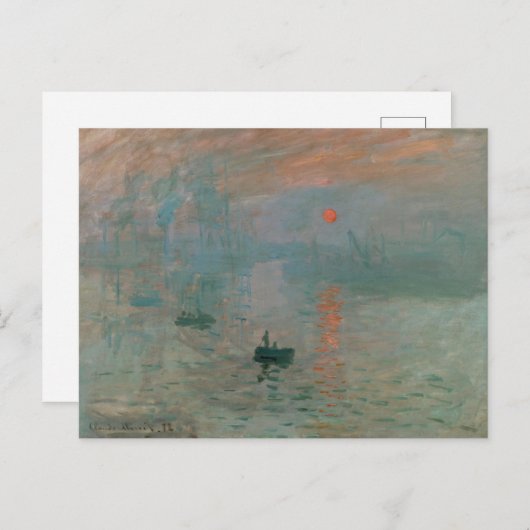 Monet Sunset Briefkaart (Voorkant / Achterkant)