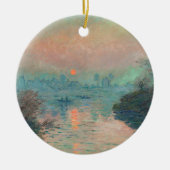 Monet Sunset fijn kunstschilderwerk Keramisch Ornament (Voorkant)