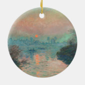 Monet Sunset fijn kunstschilderwerk Keramisch Ornament (Achterkant)