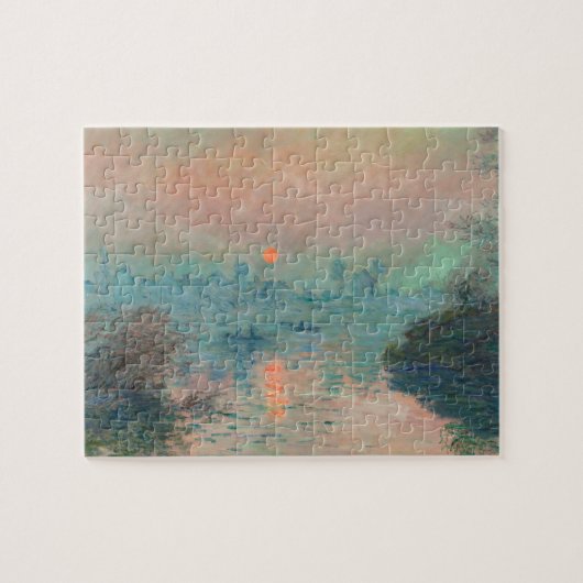 Monet Sunset fijn kunstschilderwerk Legpuzzel (Horizontaal)