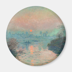 Monet Sunset fijn kunstschilderwerk Magneet