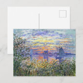 Monet - Sunset on the Seine, fijn kunstschilderij Briefkaart (Voorkant / Achterkant)