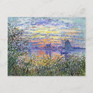 Monet - Sunset on the Seine, fijn kunstschilderij Briefkaart