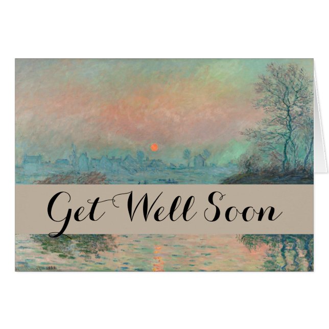 Monet Sunset Seine Fine Art Impressionisme (Voorkant Horizontaal)