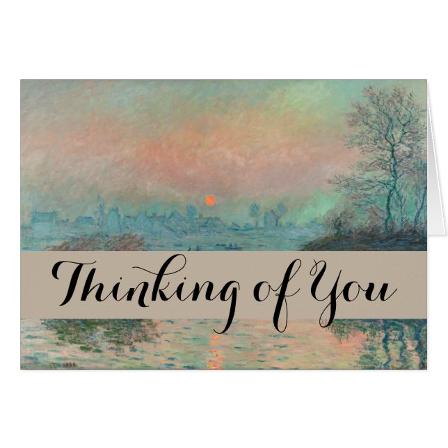 Monet Sunset Seine Fine Art Impressionisme (Voorkant Horizontaal)