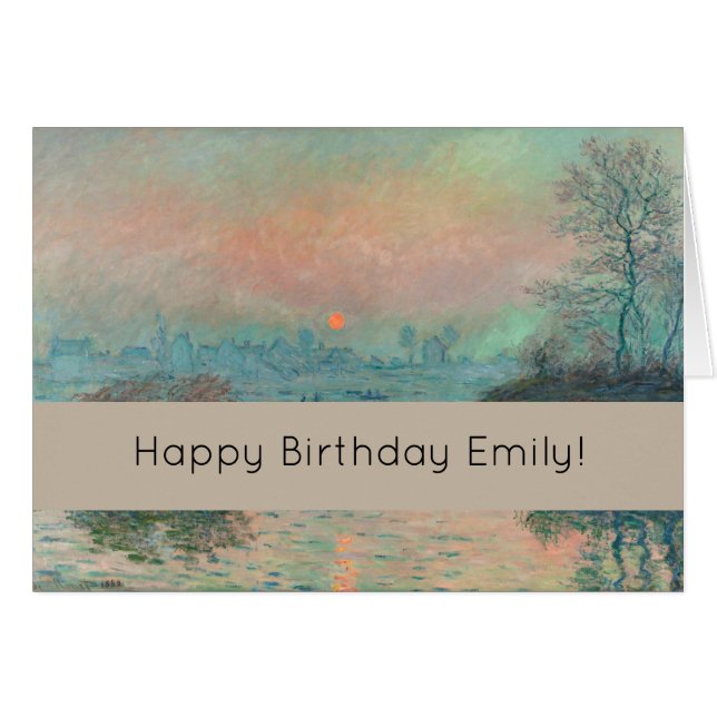 Monet Sunset Seine Fine Art Impressionisme (Voorkant Horizontaal)